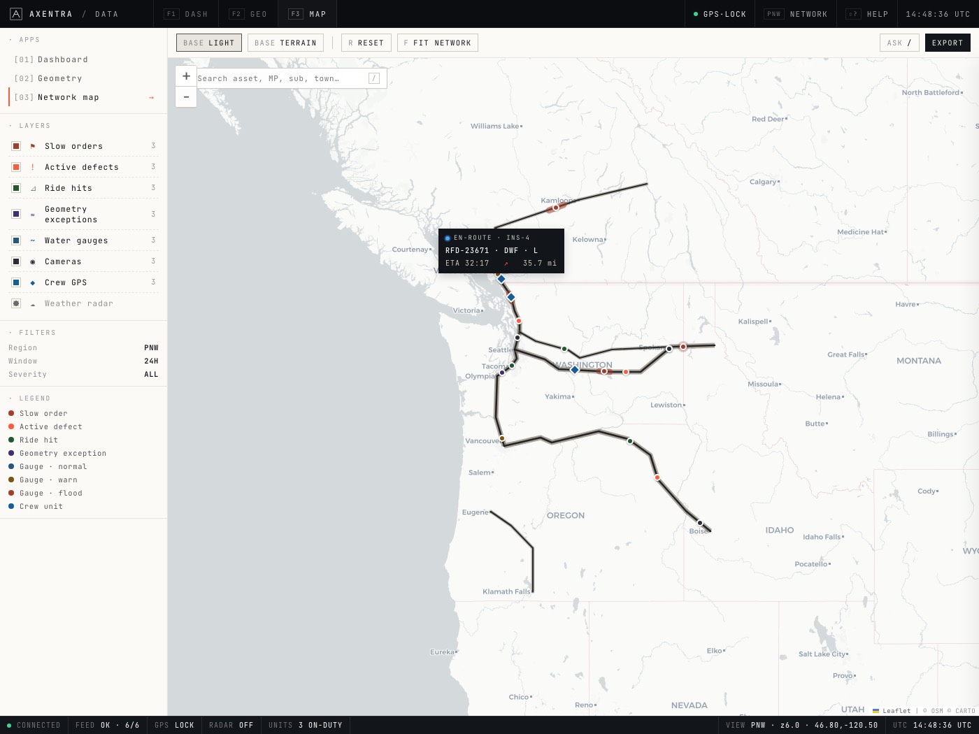 Custom GIS defect-tracking web app